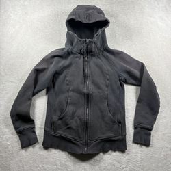 Lululemon Scuba Full-Zip Hoodie Women’s 6 Faded Black Full Zip #1573