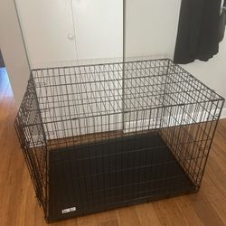 Easy Collapsable Large Dog Crate With Wheels