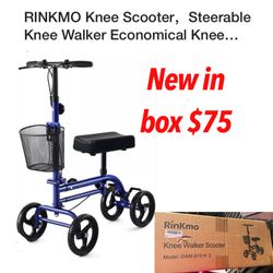 New in box RINKMO Knee Scooter Steerable Knee Walker Economical Knee Scooters $75 Cash only East Palmdale  off 47th &R8 Address will be provide when r