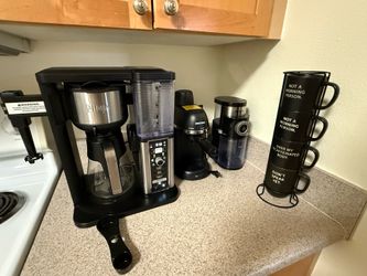 Ninja Coffee Maker, Espresso Machine, Grinder, and Mug set-