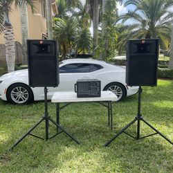 JBL Cabaret Speakers and Yamaha Amp and Mixer