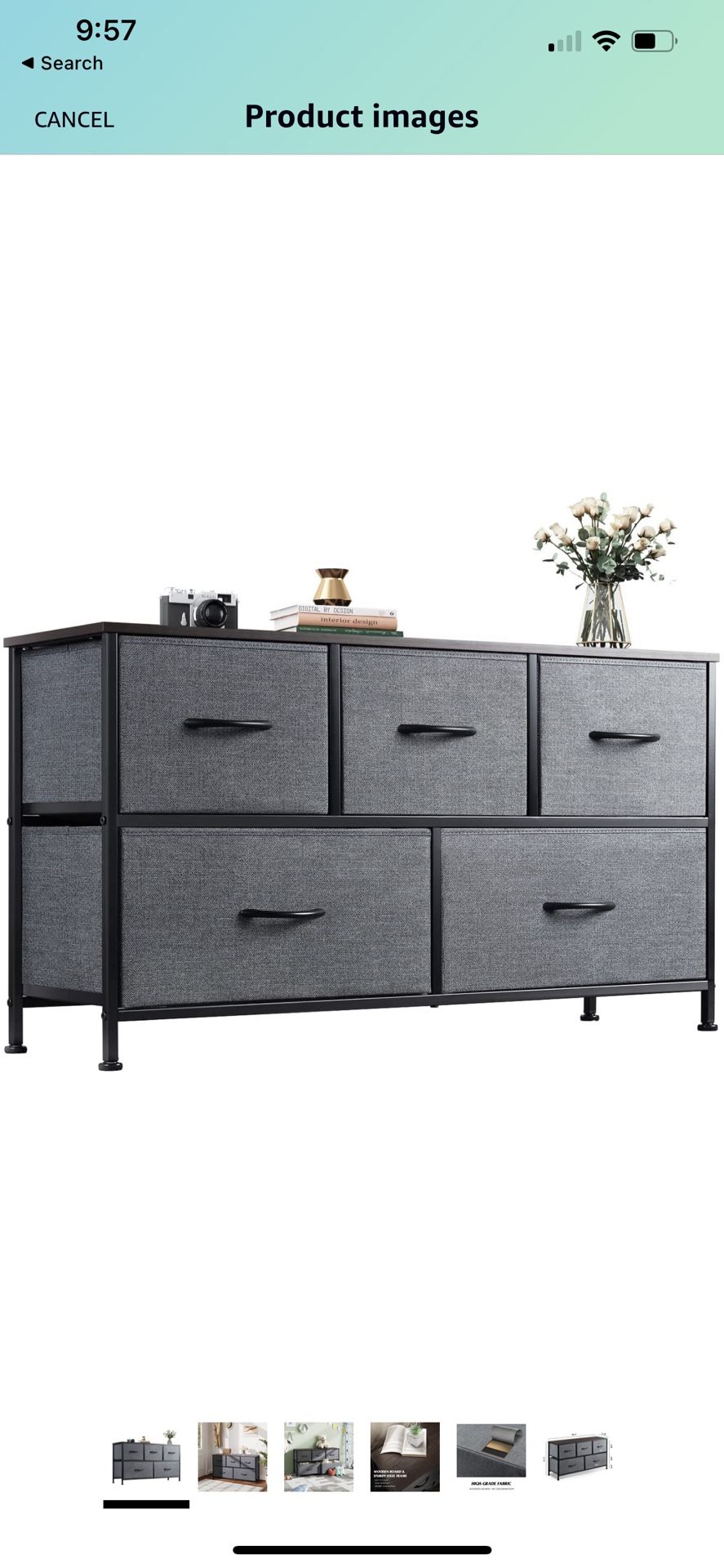 Grey Dresse With Drawers 