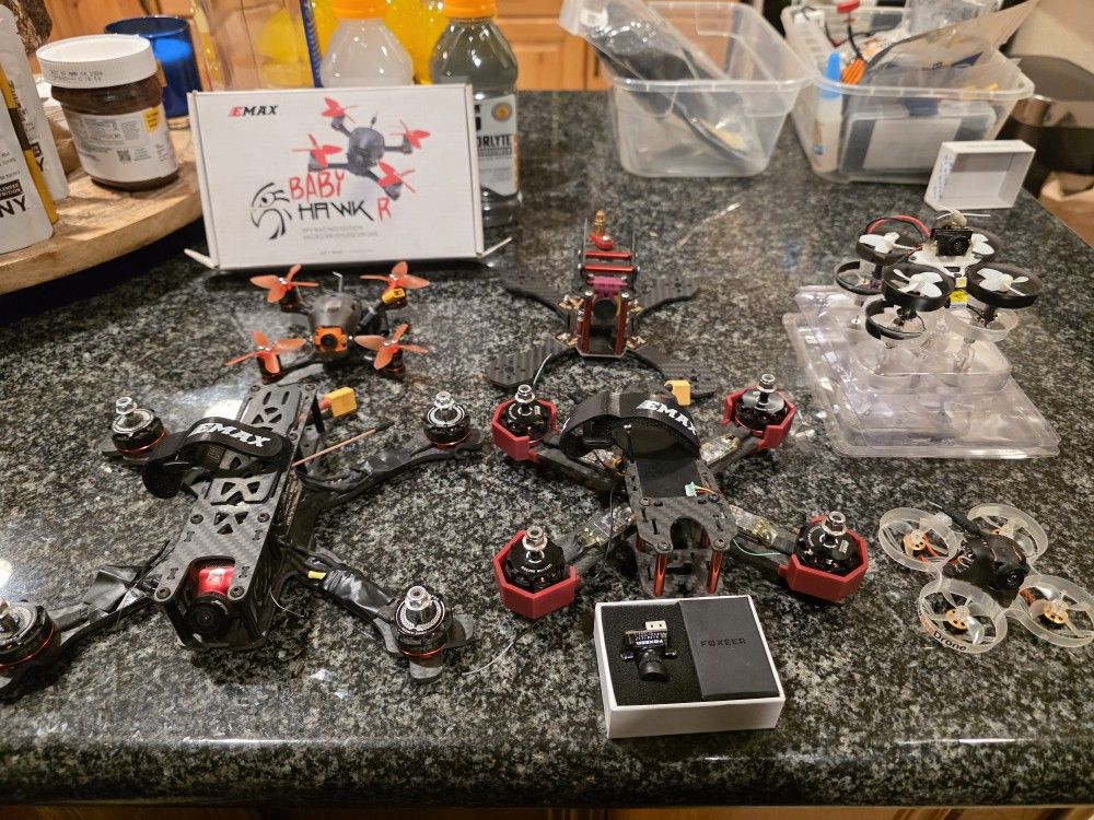 Lot Of Frsky Analog Drones 