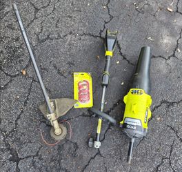 3 Piece Ryobi Cordless Expand-It Set - Power Head, Blower Attachment & String Trimmer Attachment