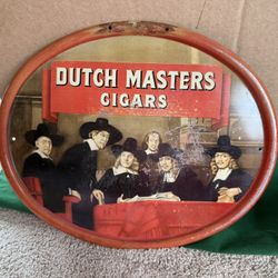 Vintage Dutch Masters Cigars Tin Advertising Sign – 11”x9” Oval