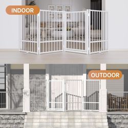 32''Height x 80” Wide Foldable Pet Dog Fence for Indoor & Outdoor