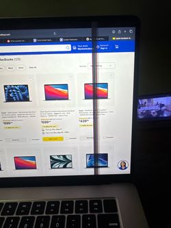 Apple MacBook Laptop with screen damage