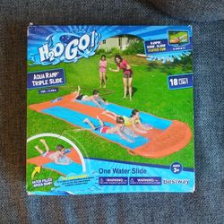 NEW- Triple Water Slide/Ramp