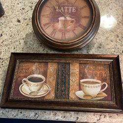 Coffee Clock And Picture