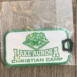 Lake Aurora Christian Camp Green And White Luggage Suitcase Tag Travel