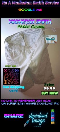 White Cargo Shorts