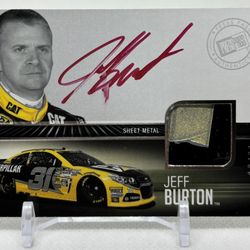 JEFF BURTON Auto 2013 Press Pass Redline Relic #RRSE-JB On-Card Auto