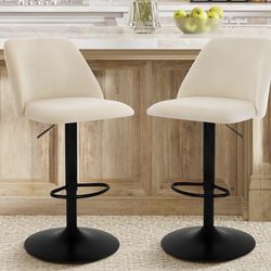 Bar stools adjustable height like new