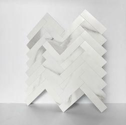 Stick on tile, fishbone shape