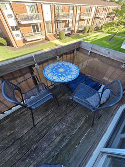Bistro table and two chairs