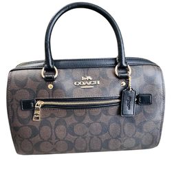 Coach Rowan Satchel bag in Signature coated canvas