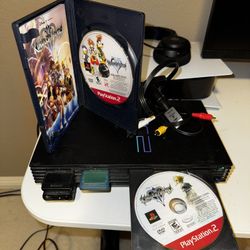 PS2 CONSOLE WITH KINGDOM HEARTS 1 & 2 (TRADE)