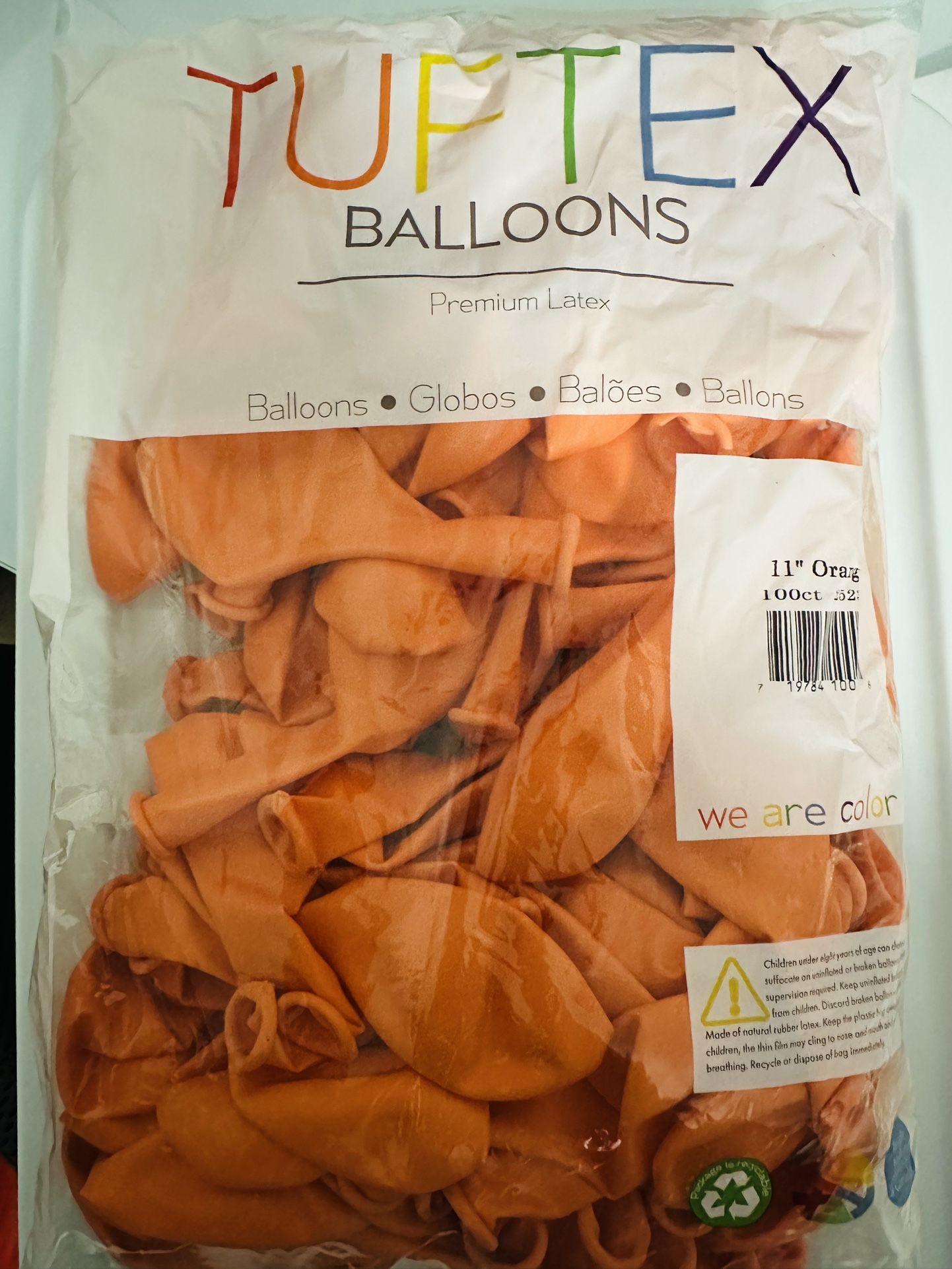 Balloons - Orange Tuftex 