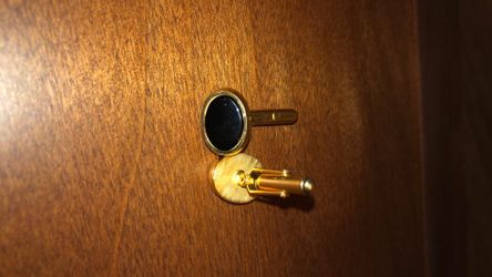 Vintage onyx gold plate christian dior brand cufflinks