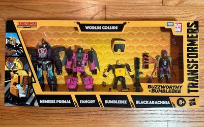 Transformers Buzzworthy Bumblebee Worlds Collide 4 Pack Sealed $135