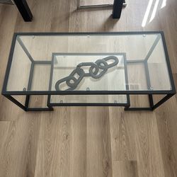 Glass coffee table