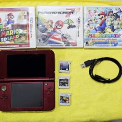 "New" Nintendo 3DS XL + Top IPS Screen + 6 Games