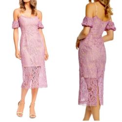 Dress the Population Lace Midi Dress Size S