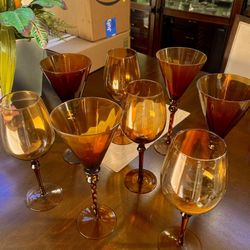 Long Stem Martini & Wine Glasses