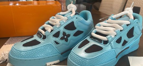 Louis Vuitton skate sneakers blue and brown