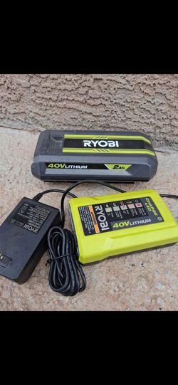 Ryobi 40v batería 2.0 amp y cargador