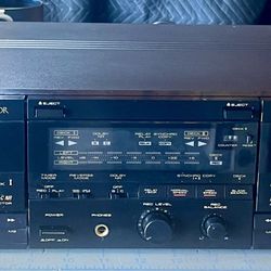Vintage Pioneer Stereo Double Dual Cassette Deck CT-W600R