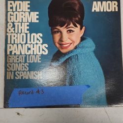 vinyl record album titled Amor by Eydie Gormé & The Trio Los Panchos