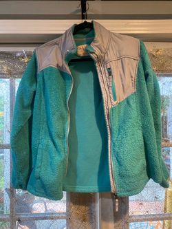 Teal Sherpa Fleece Zip-Up Jacket