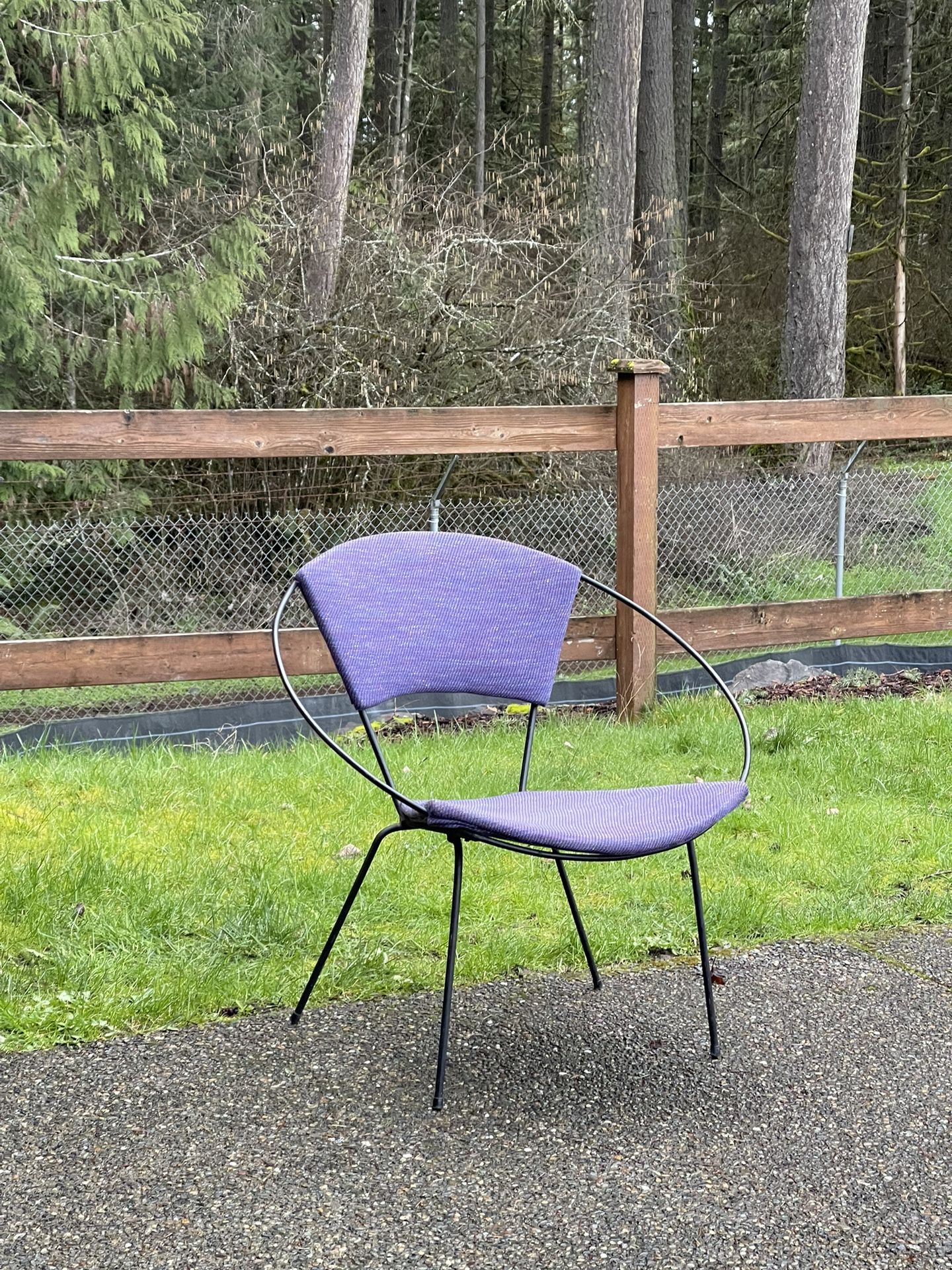 Vintage Mid Century Modern Hoop Chair by Joseph Cicchelli for Reilly-Wolf