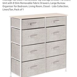 MDesign Wood Top Storage Dresser.