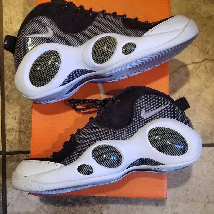 2007 Nike Air Zoom Flight 95 Premium Jason Kidd Black White Size 11