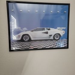Framed Lamborghini Countach Picture
