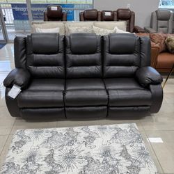 NEW 🌀VACHERIE BLACK RECLINING SOFA/ LOVESEAT, CHAİR AVAİLABLE 👌