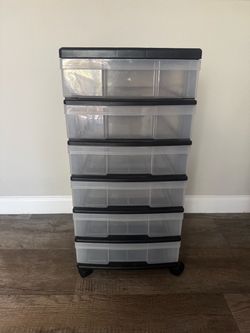6 Drawer Rolling Storage Cart