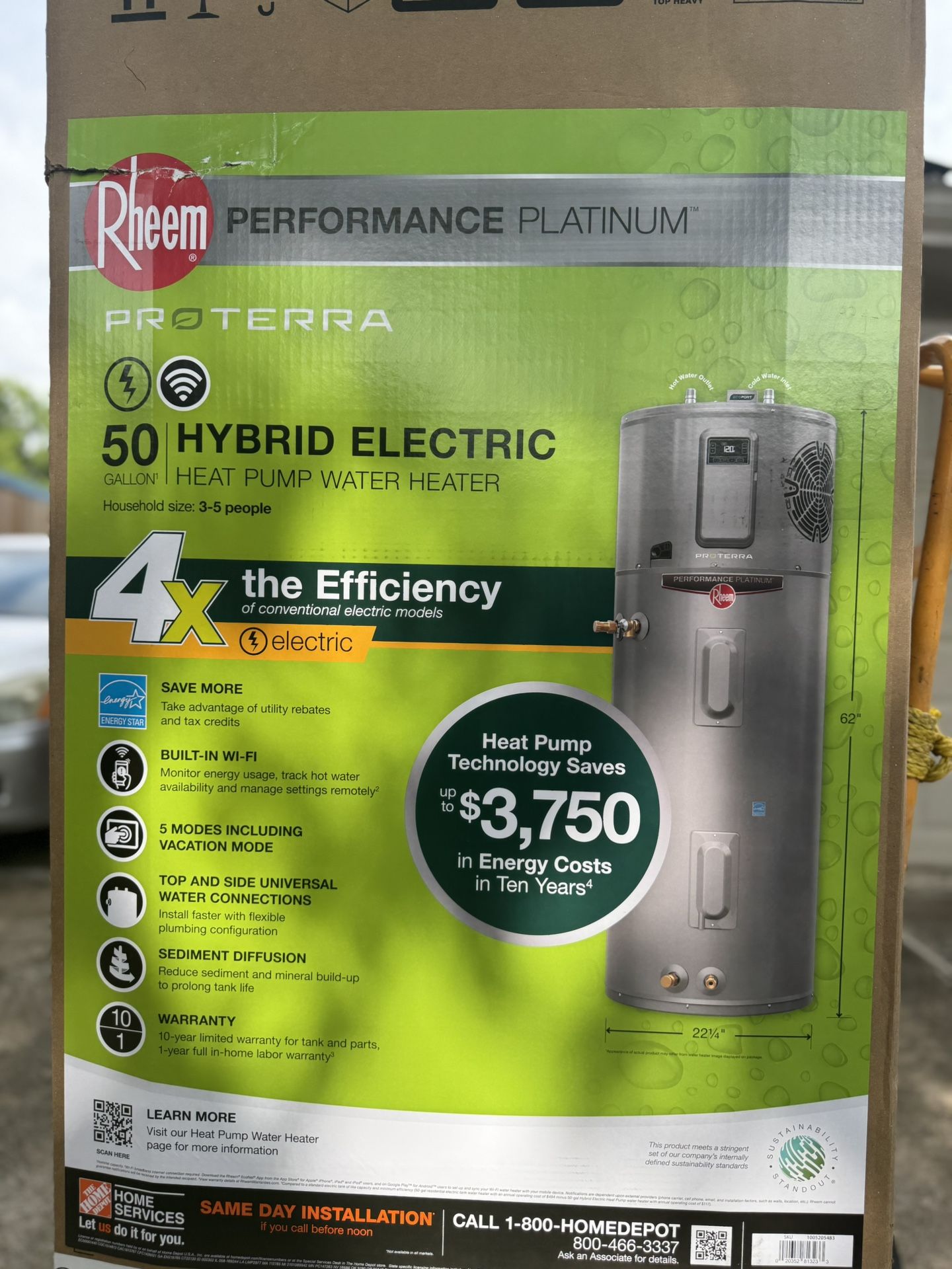 NEW Rheem 50 Gal. Hybrid Water Heater
