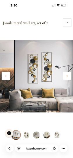 Jamila metal wall art, set of 2