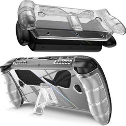 Clear Case for ASUS ROG Xbox Ally X with Stand, Shockproof Anti-Scratch Non-Slip TPU Soft Silicone