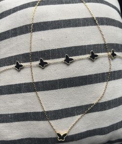 Black Butterfly Jewelry Set