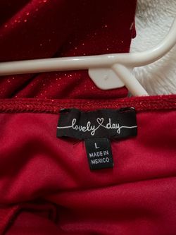 lovely day red sparkly dress