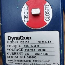 Dynaquip Model DE0153 115 VAC 150" 1/2" Electrical Automatic Ball Valve