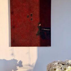 Original Painting – “The Red Room” Acrylic on canvas | 22x28 inch | Ready to hang