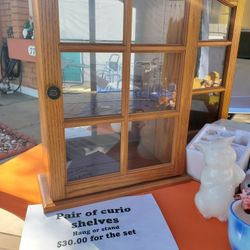 Wood Small Curio Cabinets 
