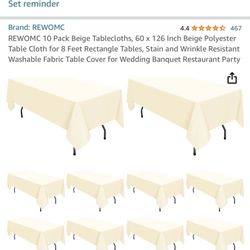 Beige Tablecloths 