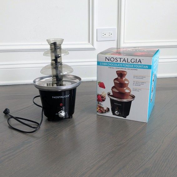 Nostalgia 3 Tier Electric Chocolate Fondue Fountain Machine