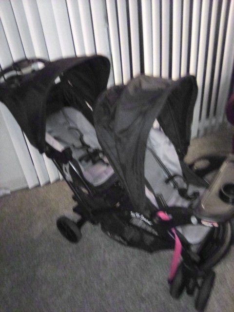 Sit and Stand Double Baby Stroller